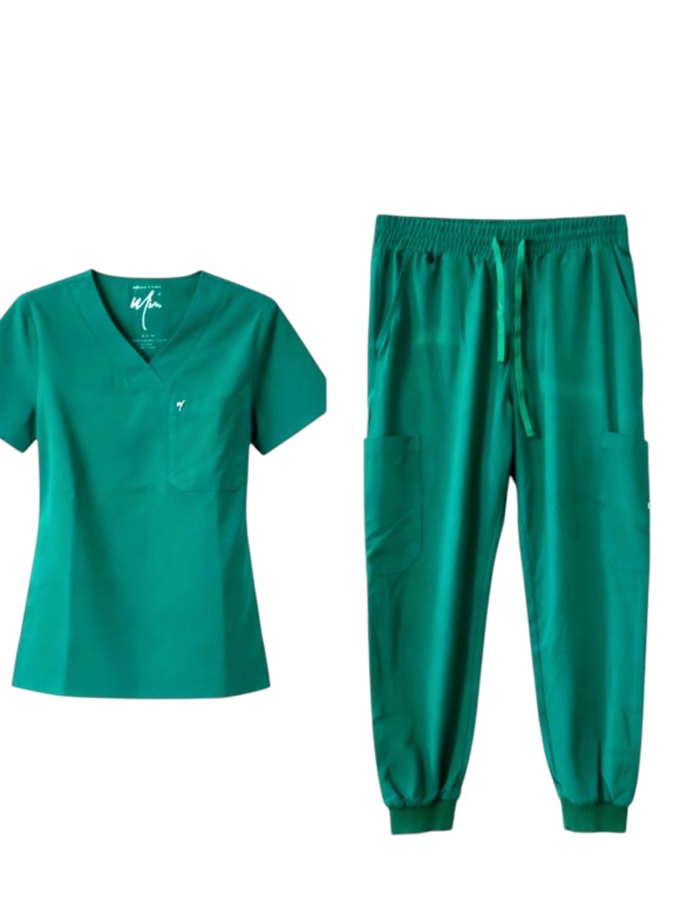 MIM Jogger Scrub Set - Emerald Green XS Top / S Pants (Fits S-M)